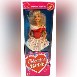 Special Edition Valentine Barbie 15172 Wearing Red and White Heart Dress